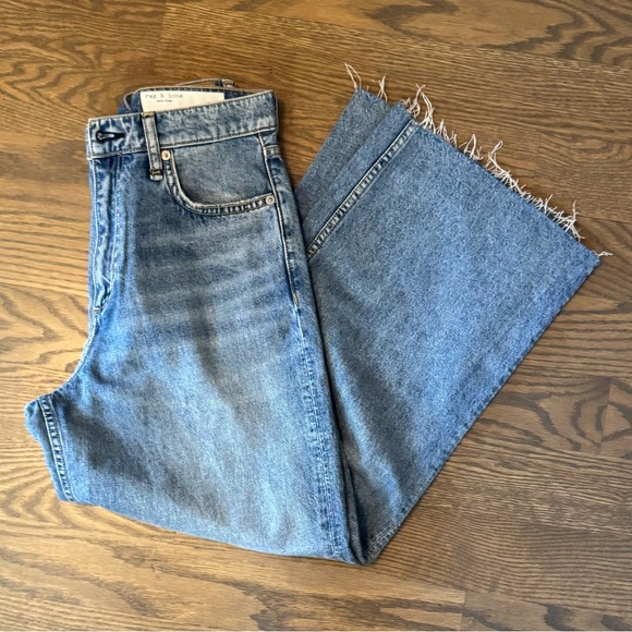 rag & bone Andi high rise Flare Wide Leg ankle length Jeans - Picture 5 of 13